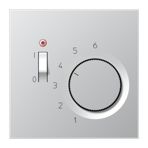 JUNG LS 990 Алюминий Термостат комнатный, 10(4)А, 24v, 50/60 Hz