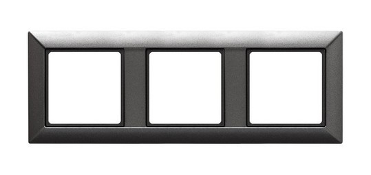 Рамка 3 поста JUNG ECO PROFI, антрацит