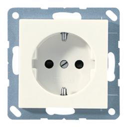 Розетка JUNG ECO PROFI, скрытый монтаж, с заземлением, бежевый