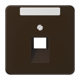 JUNG CD 500/CD plus Коричневая Накладка 1-ой наклонной ТЛФ/комп розетки с полем для надписи