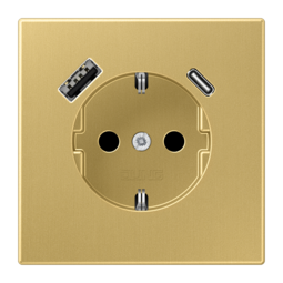 Розетка 2К+З 16А 250В~, с разъемом USB Typ AC